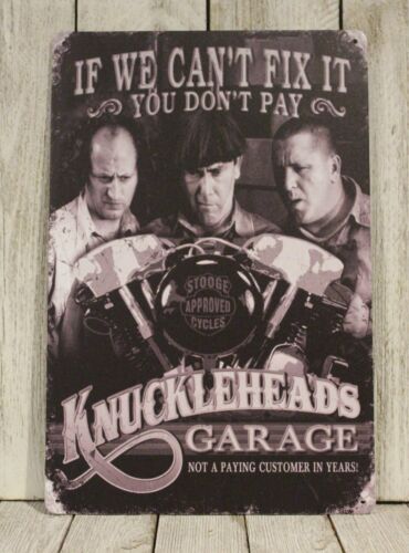 Auto Repair Shop In - Targa in metallo Knuckleheads Garage Three