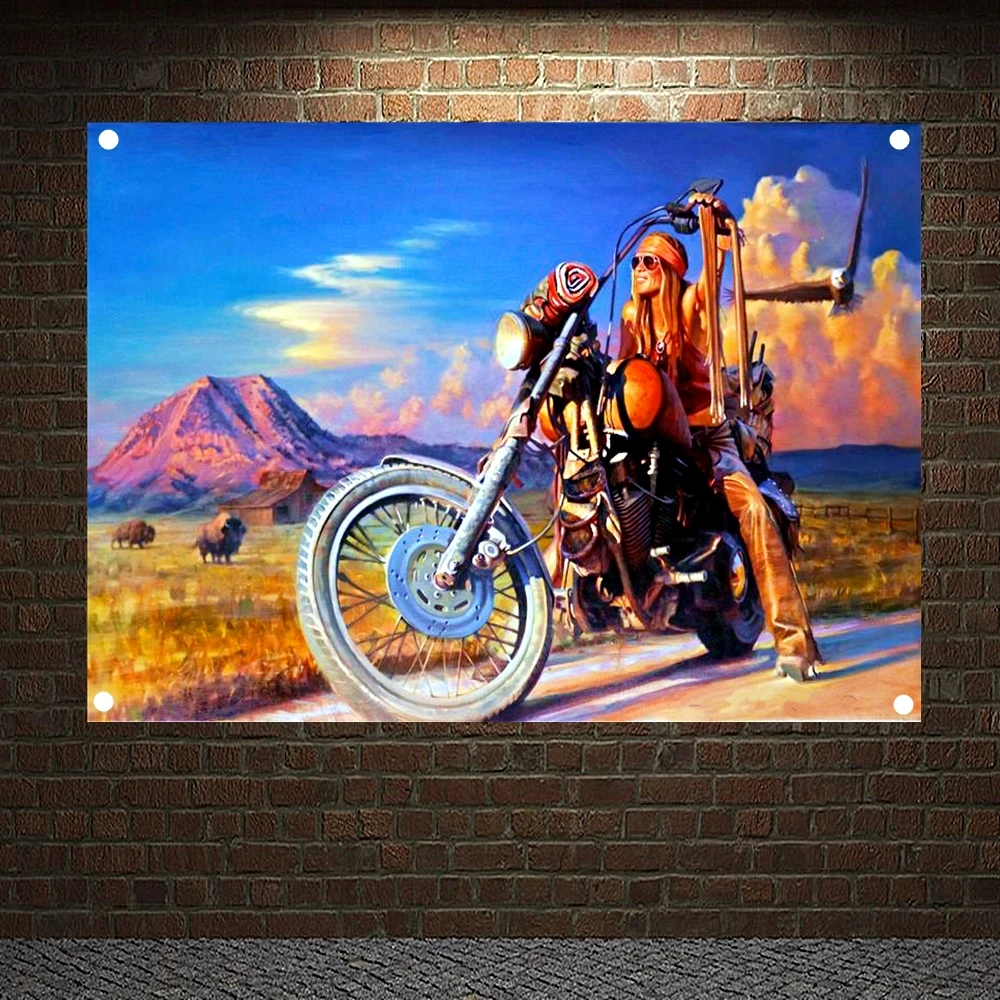 Auto Repair Shop In - Eagle Easy Rider Decorazione vintage Banner