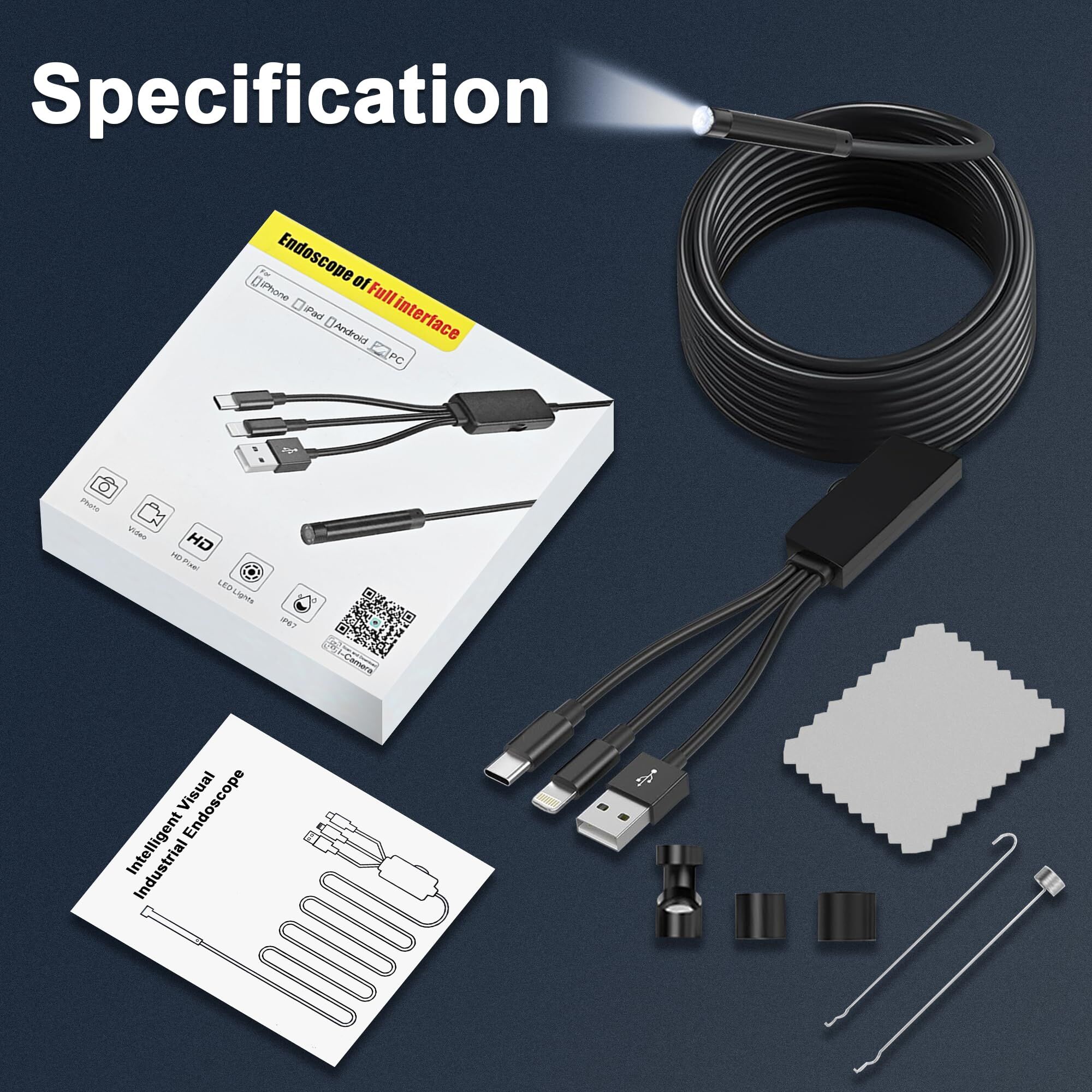Nuovo Arrivo 3 in 1 1080P Endo - Endoscope Inspection Camera recensione e prezzo
